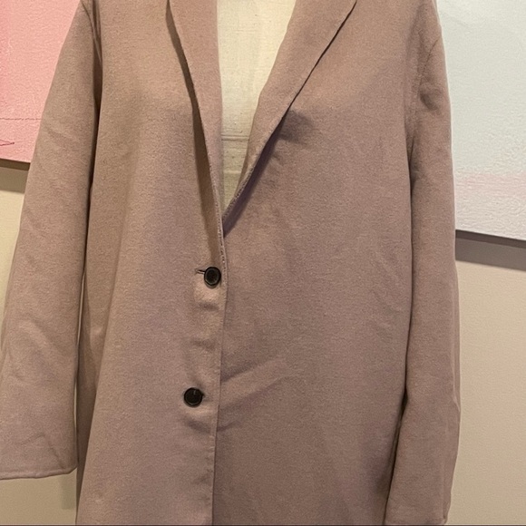 ALLSAINTS Anya Wool-blend Coat In Quartz Pink Pockets 2 Buttons NWT $525 - Picture 5 of 12